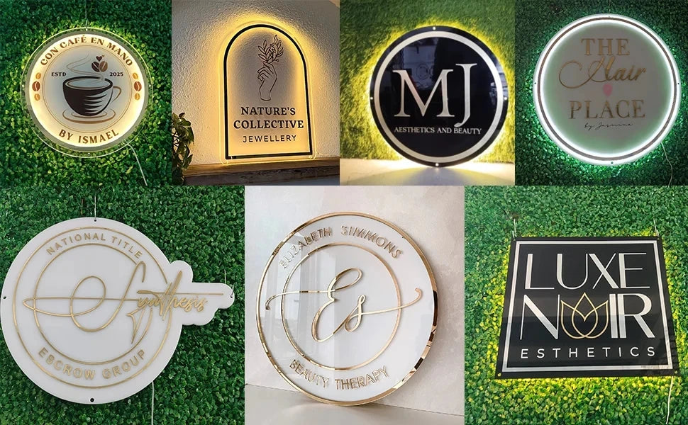 Personalized Business Sign With LED