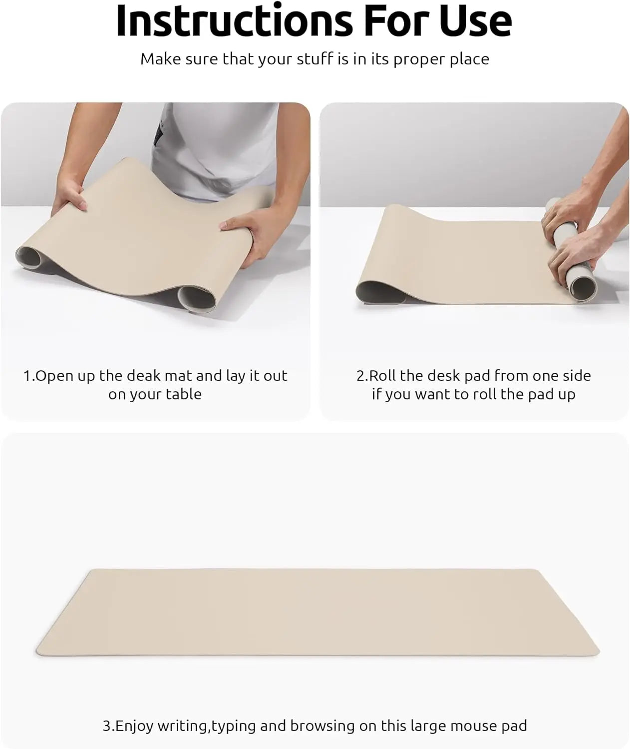 Office Desk Mat, Leather Desk Pad