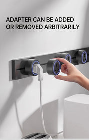 Rail Socket US UN/USB Type-C Wall Power