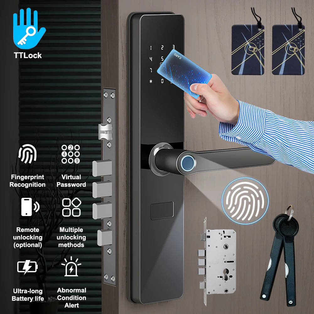Smart Fingerprint Door Handle Lock