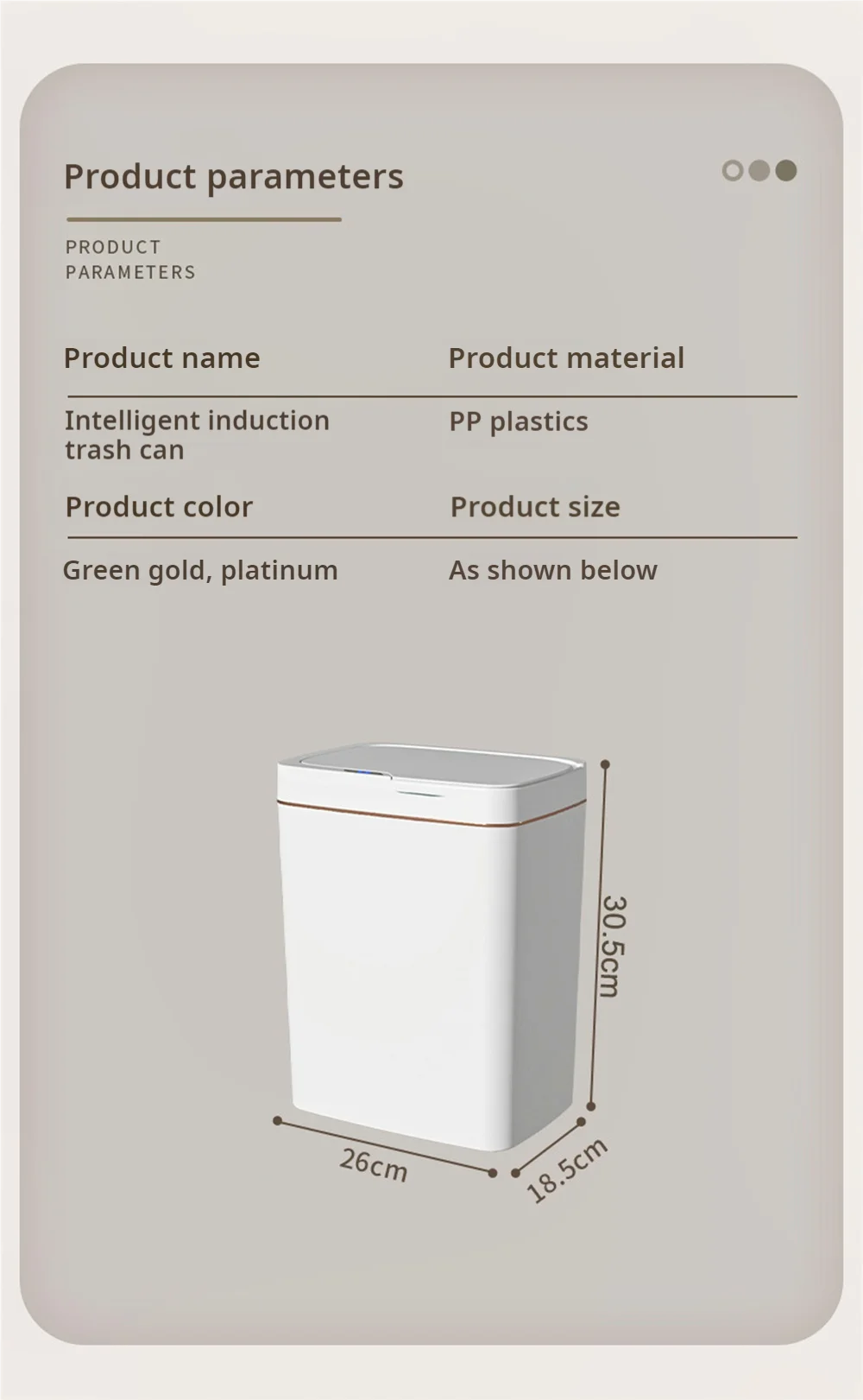 Smart Bathroom Trash Can Automatic