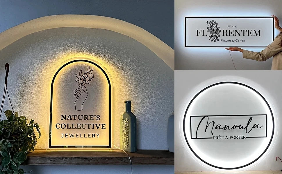 Personalized Business Sign With LED