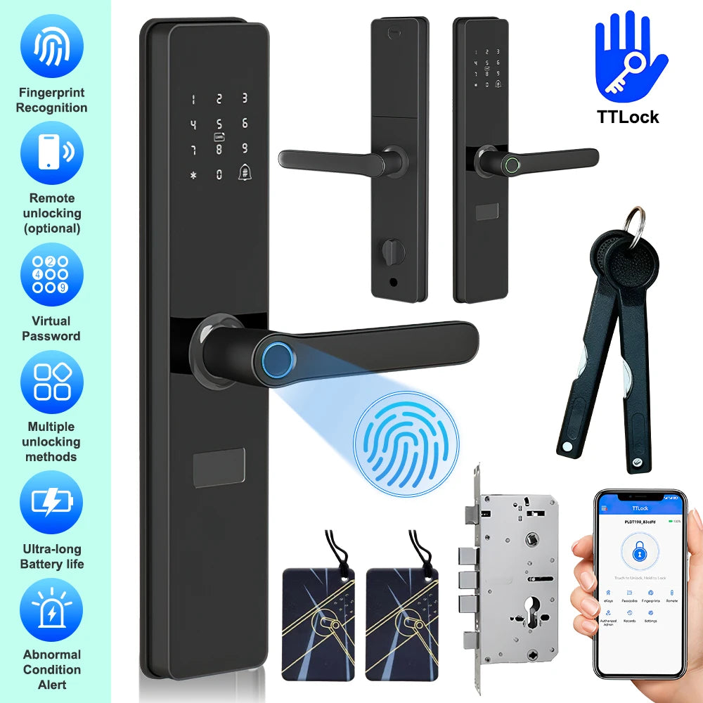 Smart Fingerprint Door Handle Lock