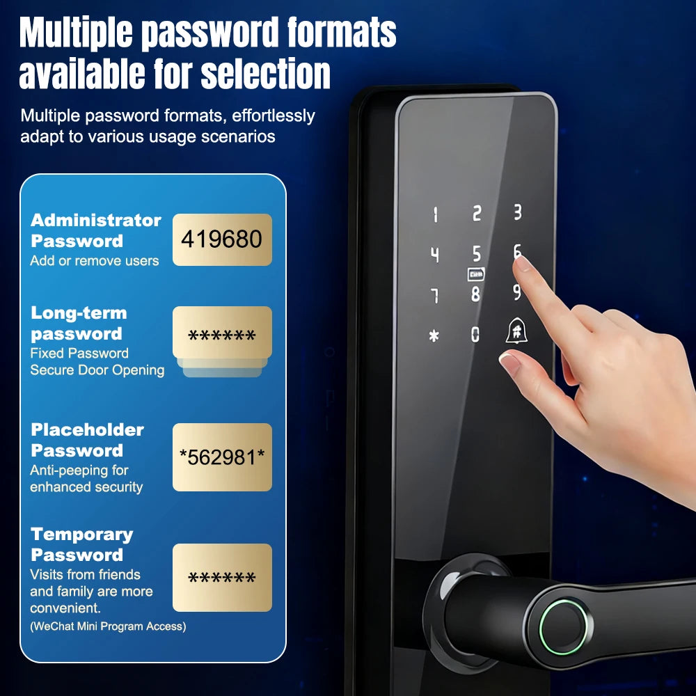 Smart Fingerprint Door Handle Lock