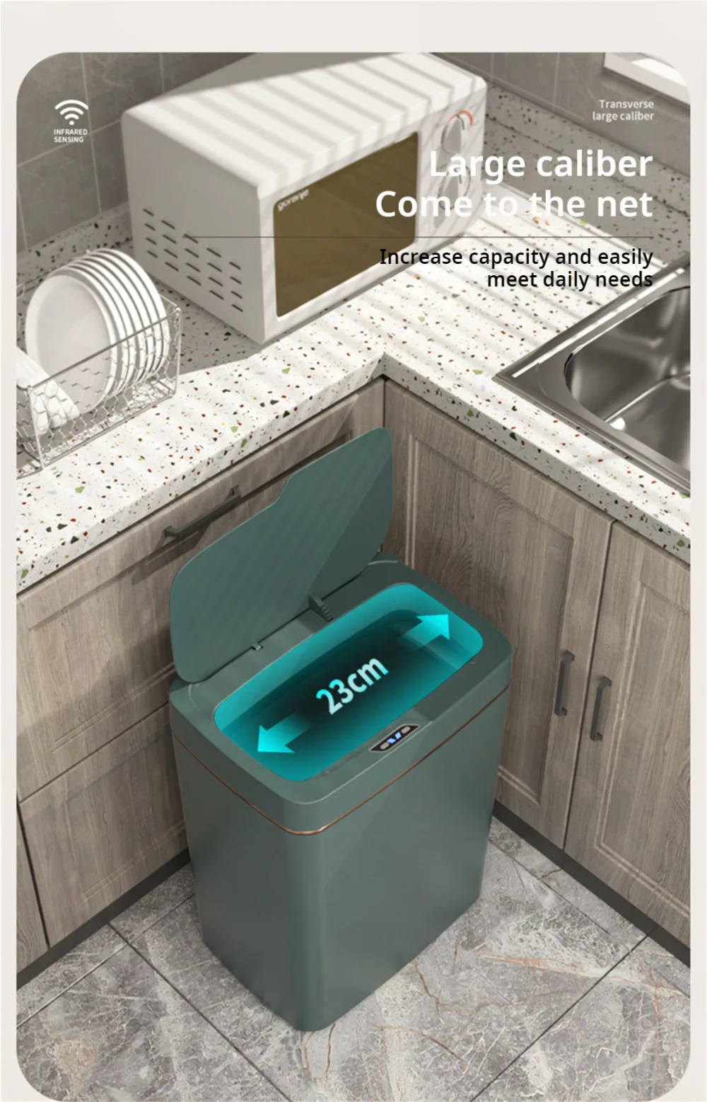 Smart Bathroom Trash Can Automatic