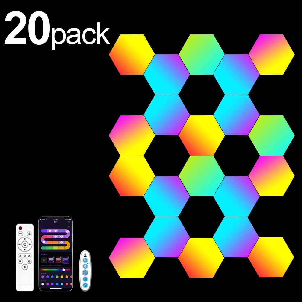 RGB Smart Hexagonal Wall Lamp Color