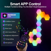RGB Smart Hexagonal Wall Lamp Color