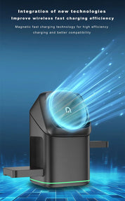 Qi2 15W 3 in 1 Magnetic Wireless Charger