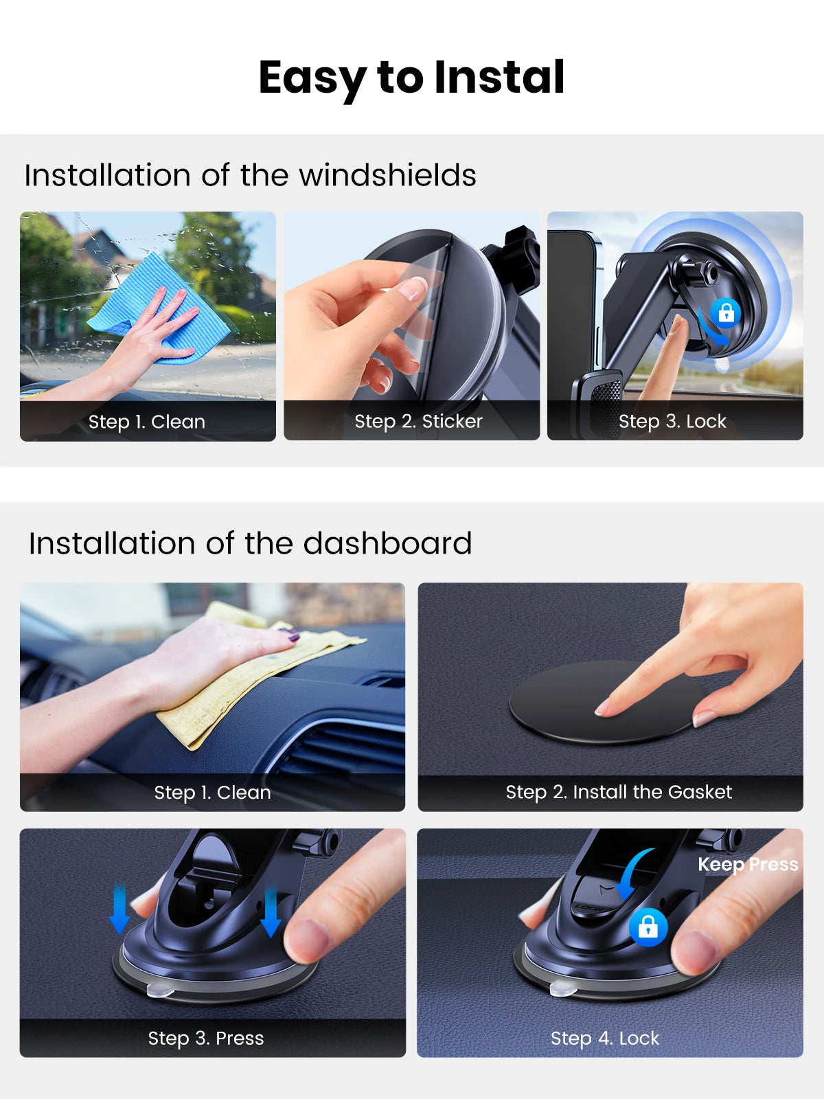 TOPK Car Phone Holder Mount for IPhone