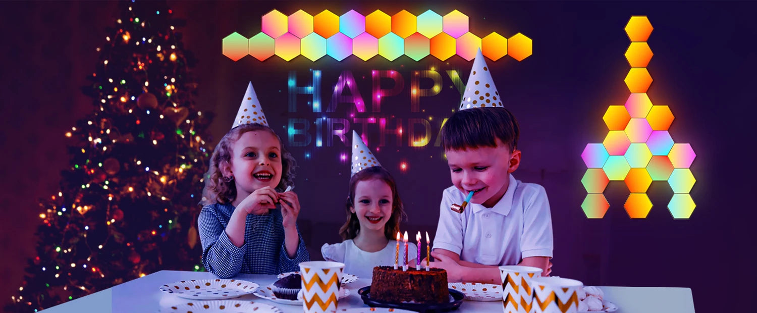RGB Smart Hexagonal Wall Lamp Color