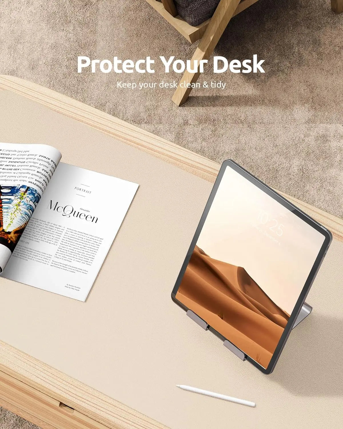 Office Desk Mat, Leather Desk Pad