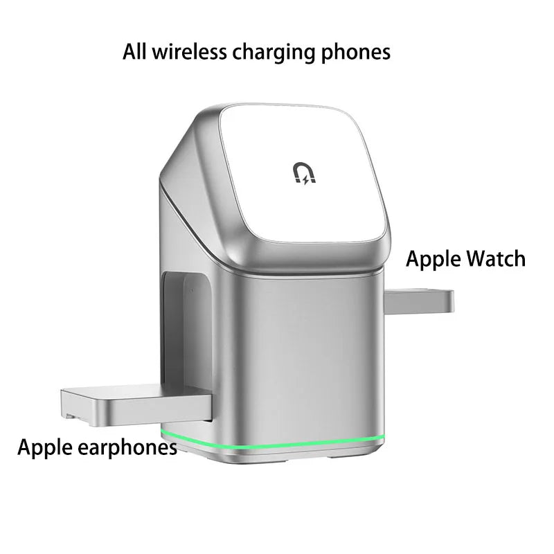 Qi2 15W 3 in 1 Magnetic Wireless Charger
