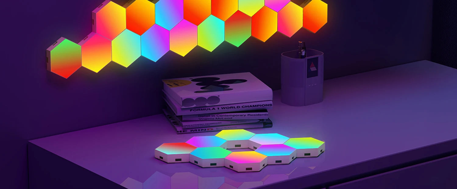 RGB Smart Hexagonal Wall Lamp Color