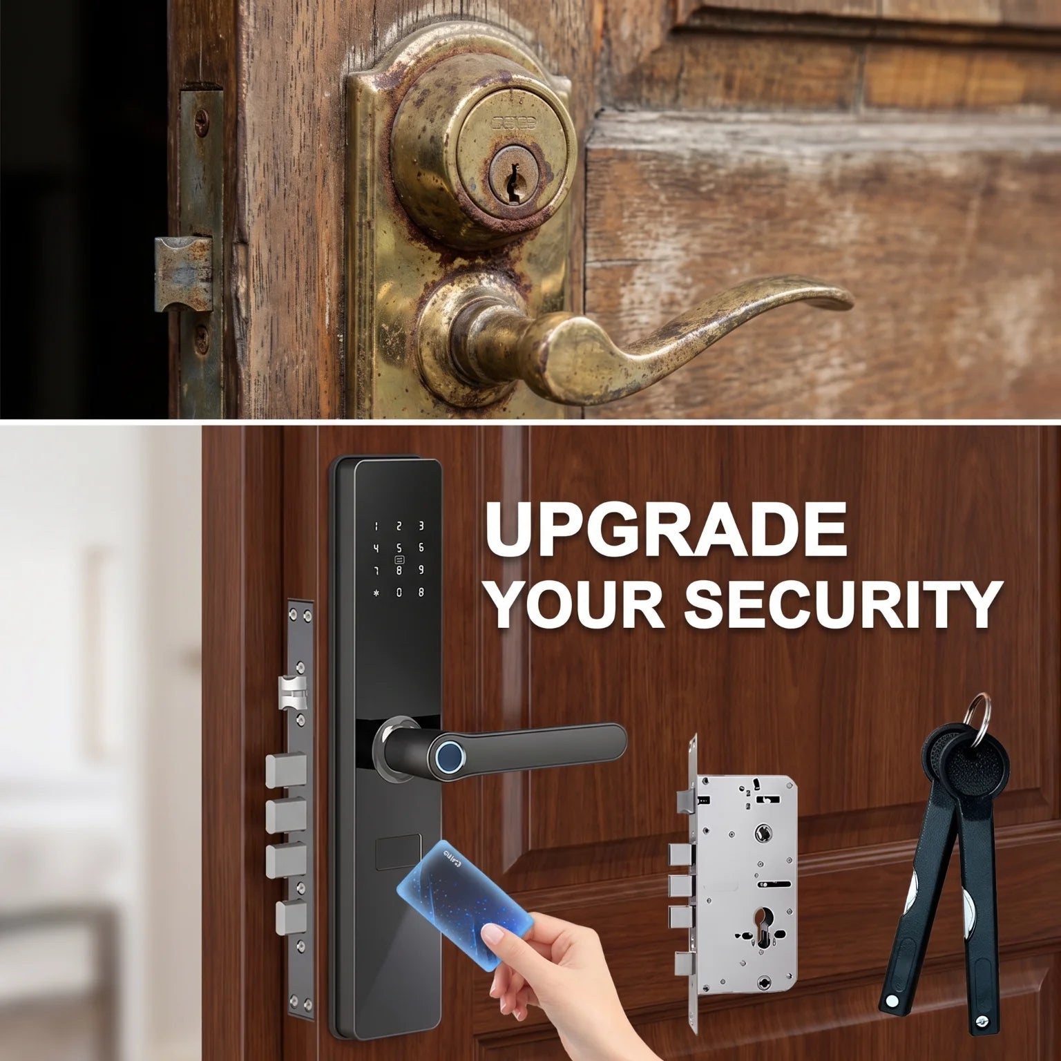 Smart Fingerprint Door Handle Lock