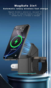 Qi2 15W 3 in 1 Magnetic Wireless Charger
