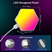 RGB Smart Hexagonal Wall Lamp Color