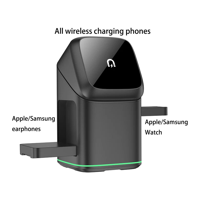 Qi2 15W 3 in 1 Magnetic Wireless Charger