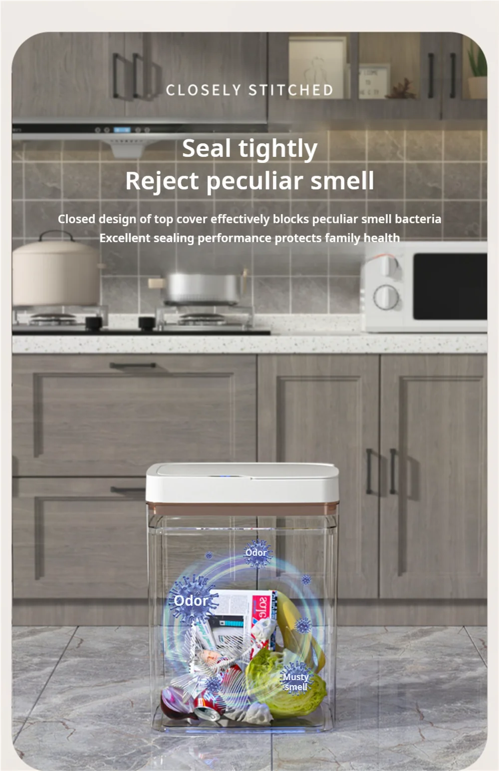 Smart Bathroom Trash Can Automatic
