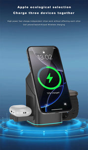 Qi2 15W 3 in 1 Magnetic Wireless Charger