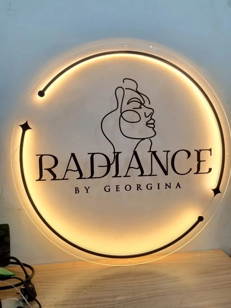 Personalized Business Sign With LED