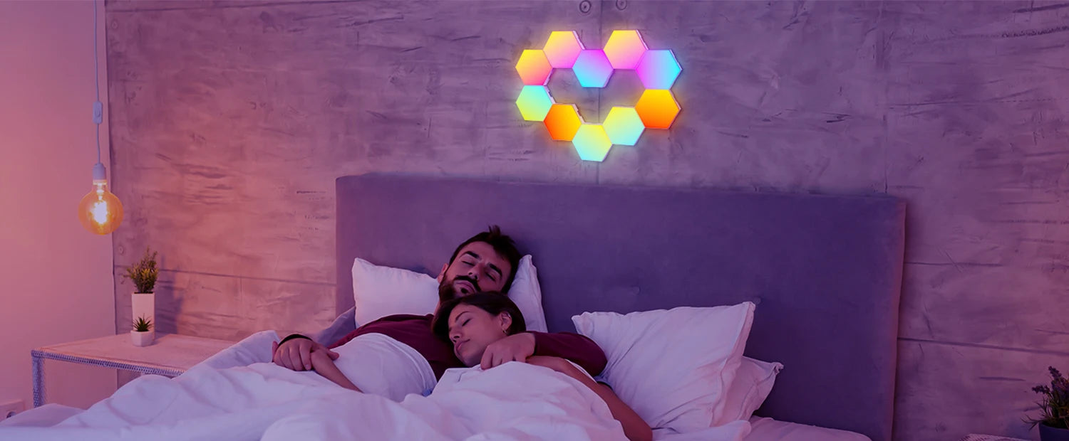 RGB Smart Hexagonal Wall Lamp Color