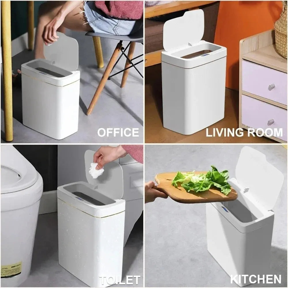 Smart Bathroom Trash Can Automatic