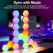 RGB Smart Hexagonal Wall Lamp Color
