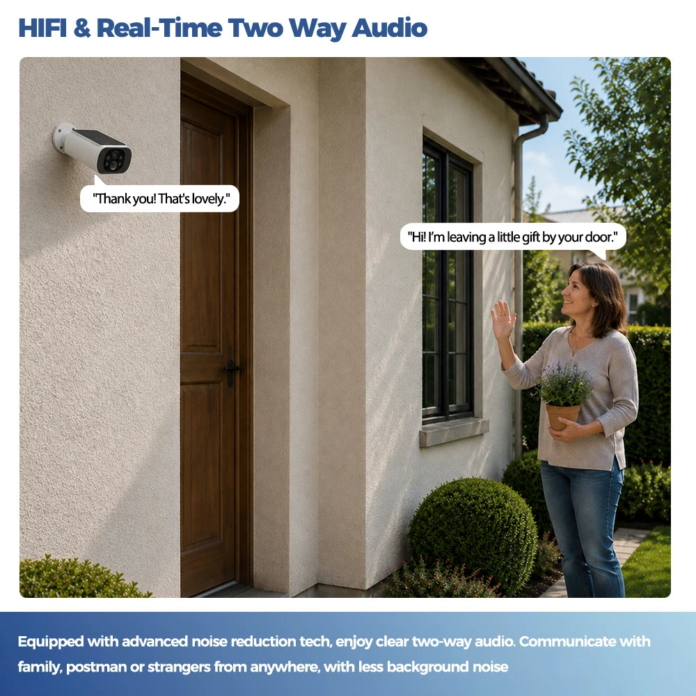 2.5K Solar Security Camera Wireless